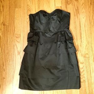 J. CREW | Brynn Poplin Strapless Tiered Dress